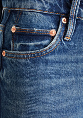 Maje - Distressed high-rise straight-leg jeans - Blue - FR 34