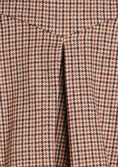 Maje - Pleated Prince of Wales checked tweed shorts - Brown - FR 38