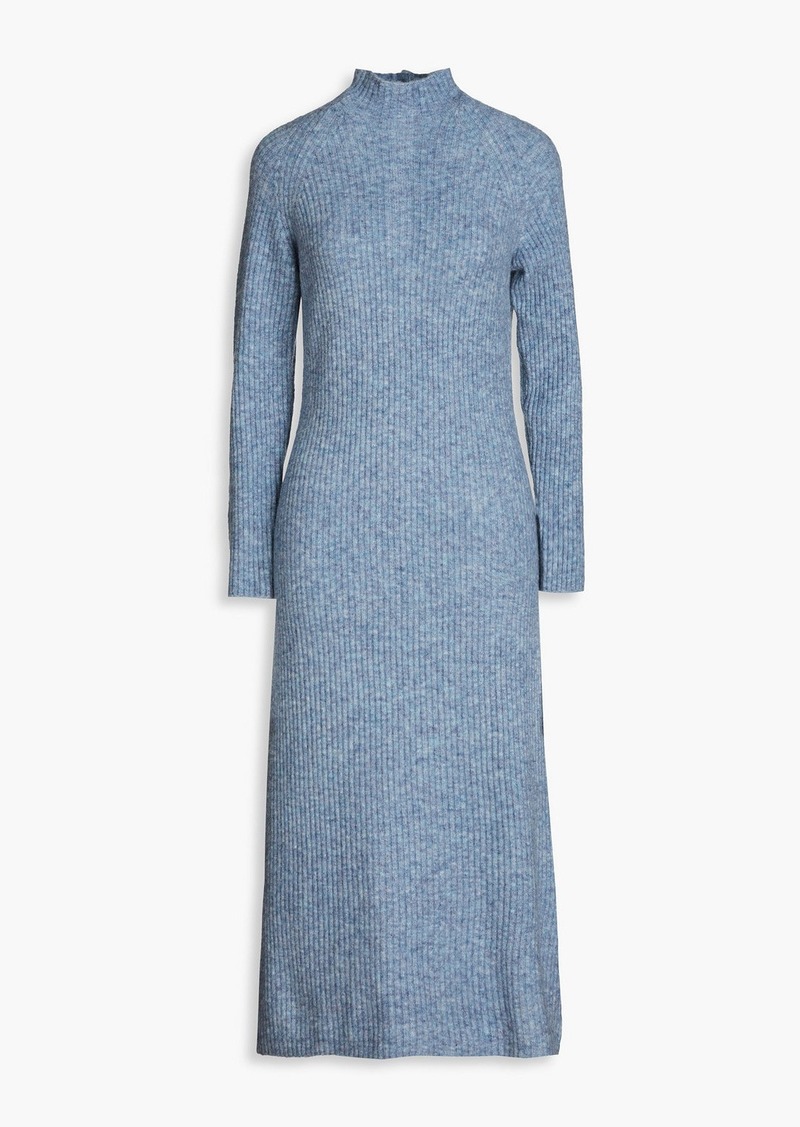 Maje - Ribbed-knit midi dress - Blue - FR 38