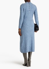 Maje - Ribbed-knit midi dress - Blue - FR 38