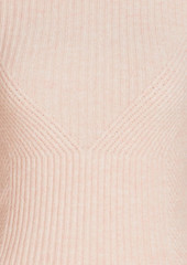 Maje - Ribbed-knit turtleneck sweater - Pink - 2