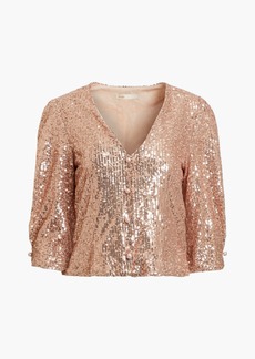 Maje - Sequined tulle blouse - Metallic - 1
