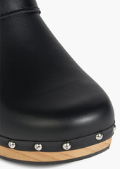 Maje - Buckled leather clogs - Black - EU 36