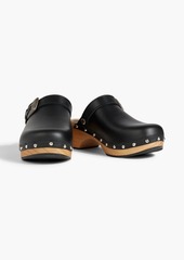 Maje - Buckled leather clogs - Black - EU 36