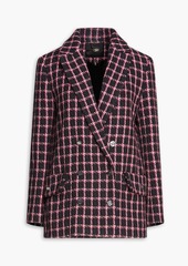 Maje - Double-breasted checked tweed blazer - Gray - FR 40