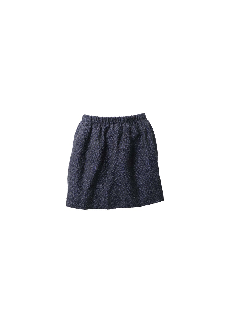 Maje Diamond Embroidered Mini Skirt in Blue Nylon