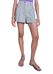 maje Elia Metallic Tweed Shorts