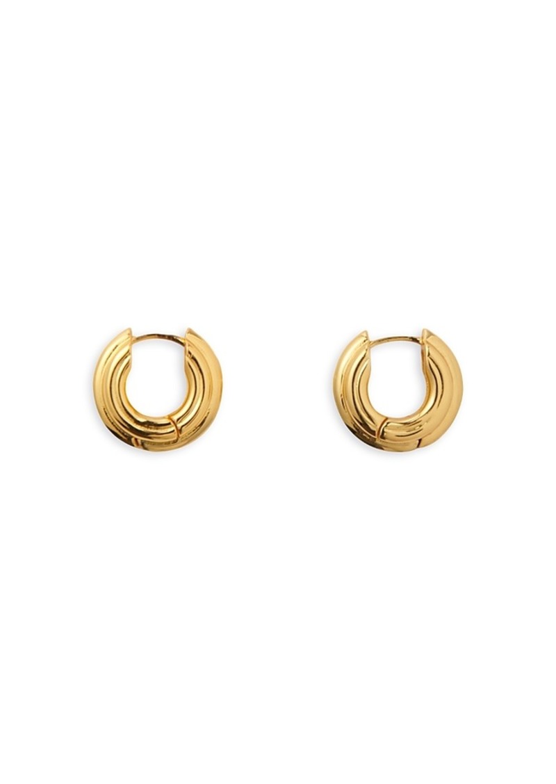 Maje Gold-Tone Clover Hoop Earrings