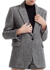 Maje Gregor Single-Button Tweed Blazer