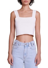 maje Maclyna Crop Knit Camisole