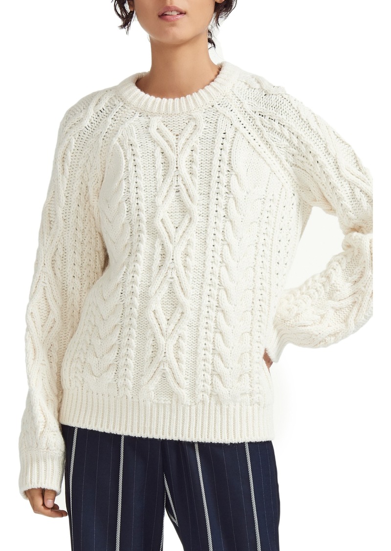 maje Mitaine Cable Sweater