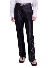 Maje Plint Embroidered Flared Pants