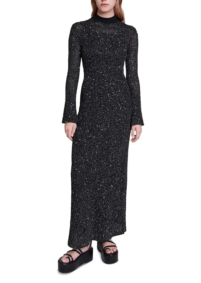 Maje Raville Sequined Maxi Dress