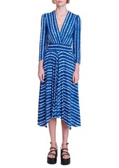 maje Rayemitie Tie Dye Faux Wrap Dress