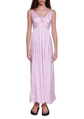 maje Razzey Halter Maxi Dress