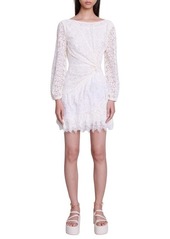 maje Rilace Lace Long Sleeve Minidress