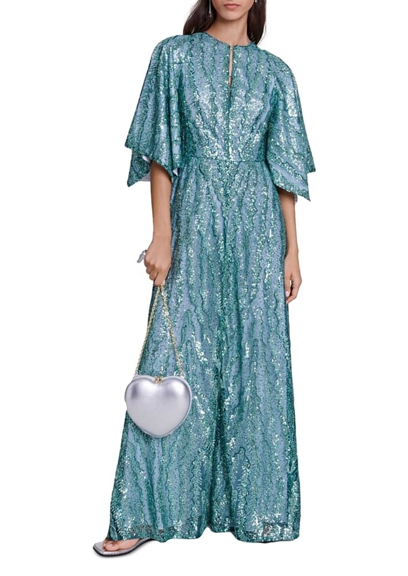 Maje Rilousa Sequined Maxi Dress