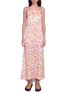 maje Rispring Floral Sleeveless Maxi Dress