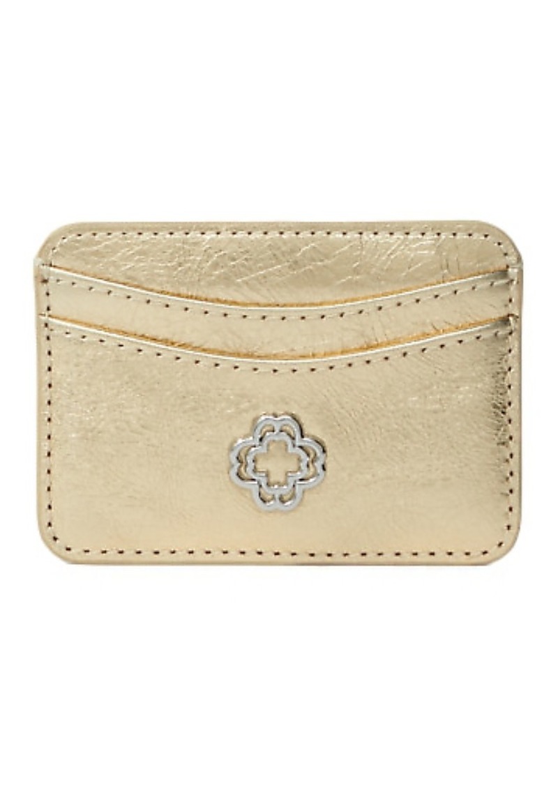 Maje Sima Metallic Leather Card Holder