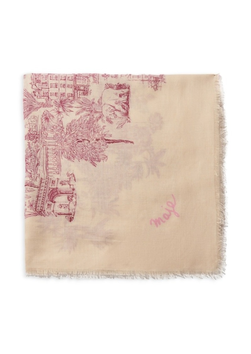 Maje Floral Print Scarf