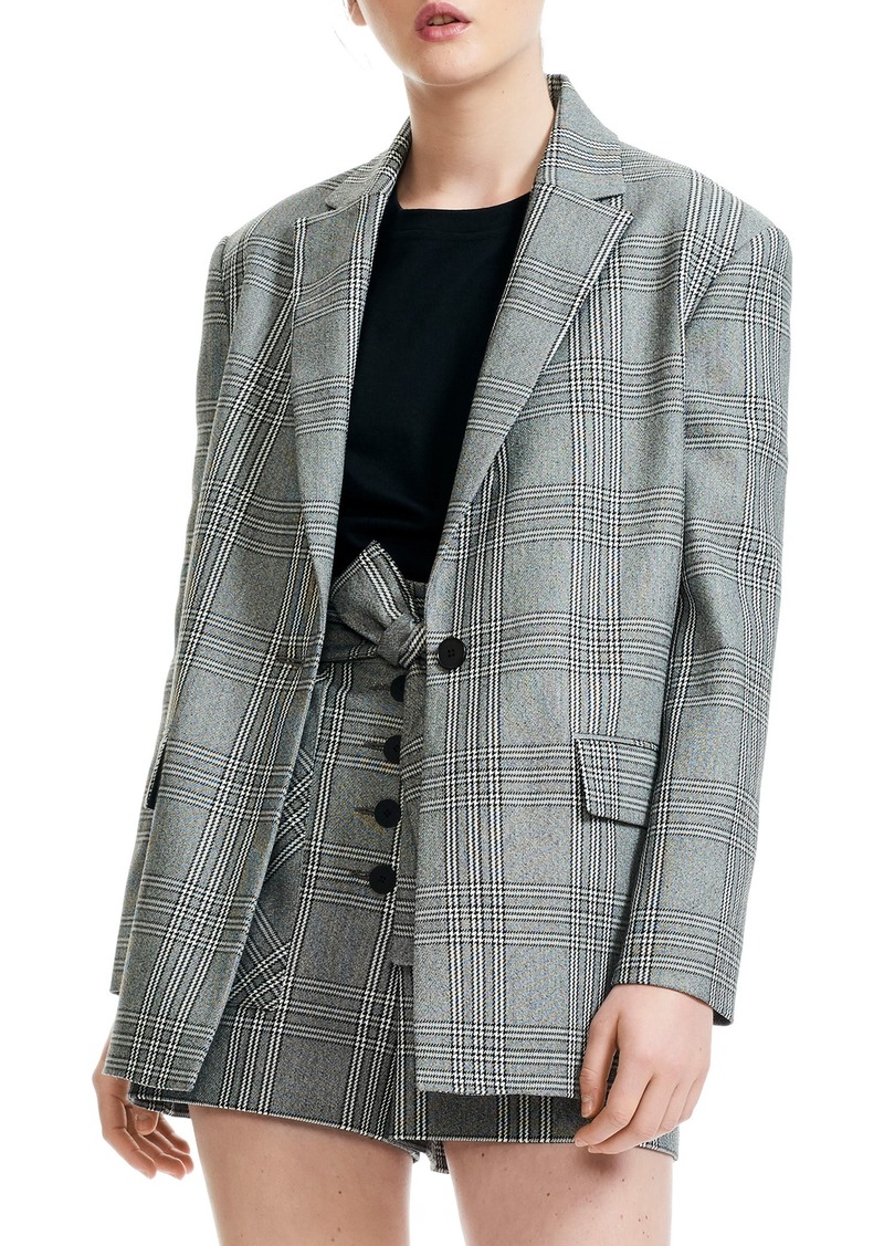 maje plaid blazer