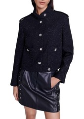 Maje Vateau Tweed Cropped Jacket