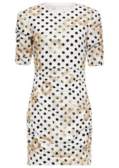 Maje - Sequin-embellished polka-dot georgette mini dress - White - FR 36