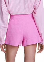 Maje Panelled Tweed Shorts