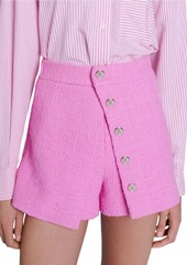 Maje Panelled Tweed Shorts