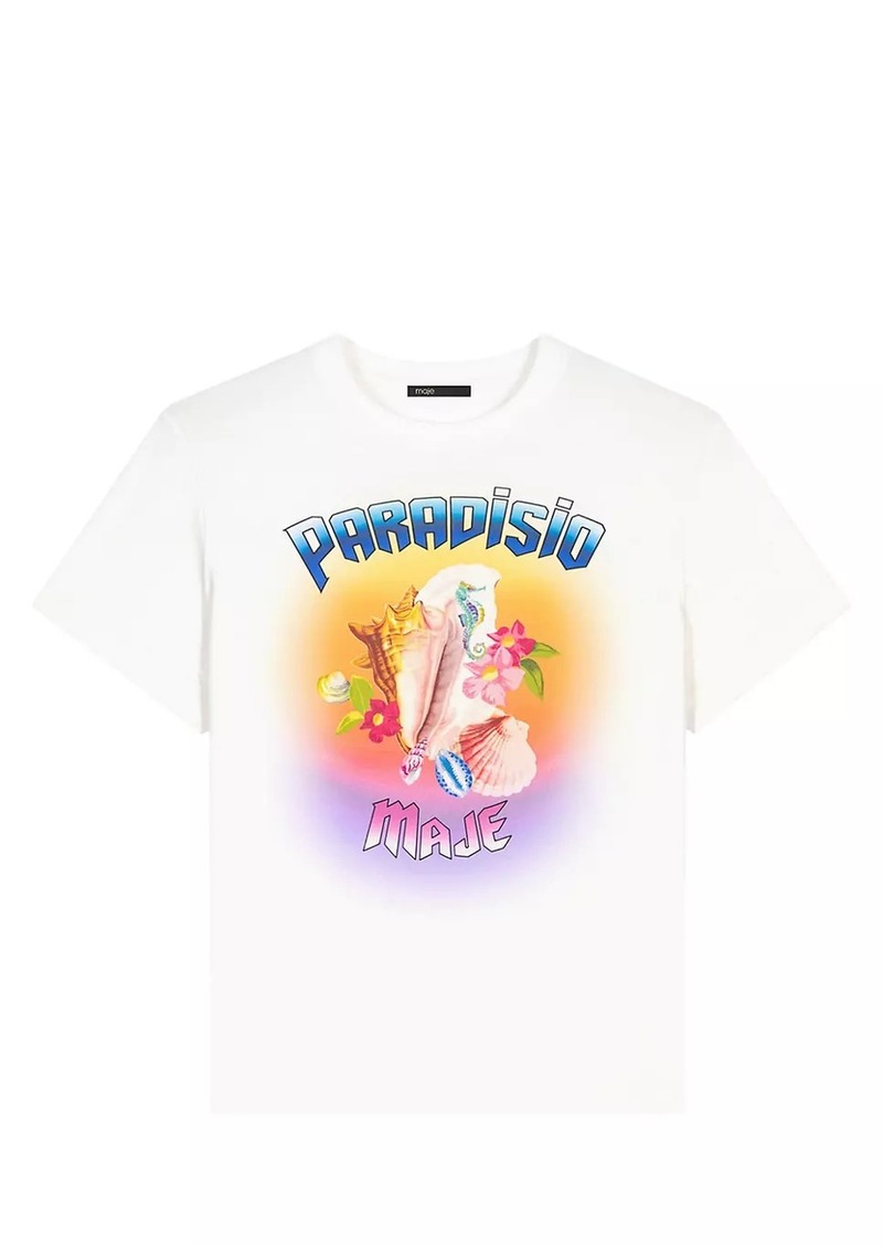 Maje Paradisio Printed T-Shirt