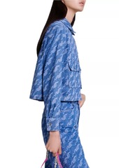 Maje Patterned Denim Shirt