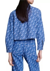 Maje Patterned Denim Shirt