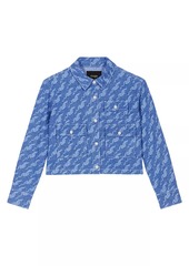 Maje Patterned Denim Shirt