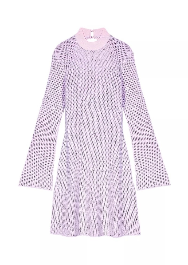 Maje Semi Sheer Knit Dress