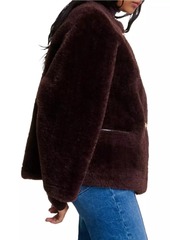 Maje Short Faux Fur Coat