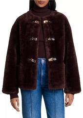 Maje Short Faux Fur Coat