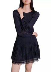 Maje Short Pleated Dress