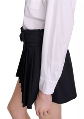 Maje Short Pleated Skirt