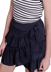 Maje Short Ruffled Skirt