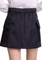 Maje Short Satin Skirt