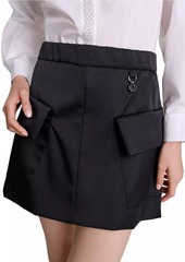 Maje Short Satin Skirt