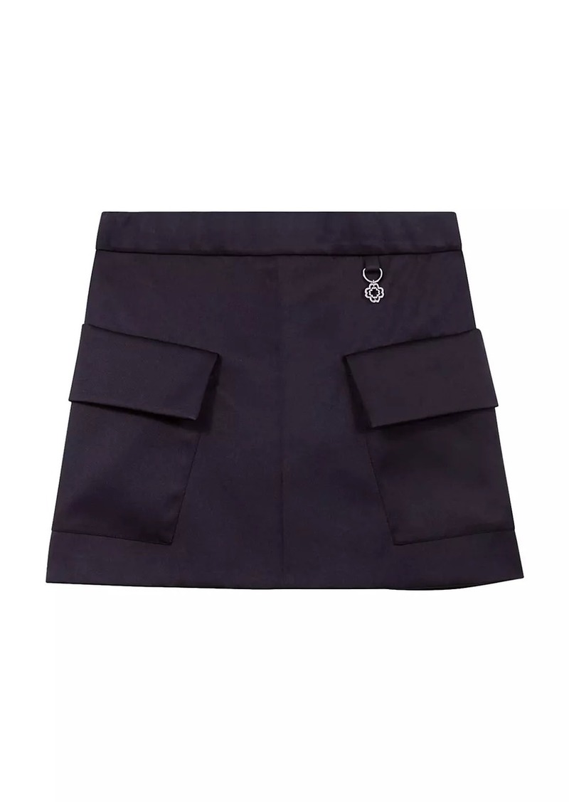 Maje Short Satin Skirt