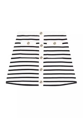 Maje Short Striped Knit Skirt