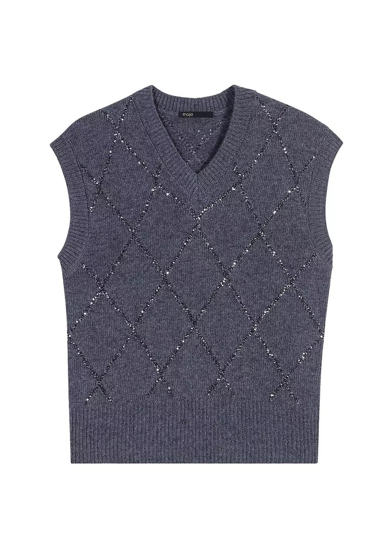 Maje Sleeveless Sequin Jumper