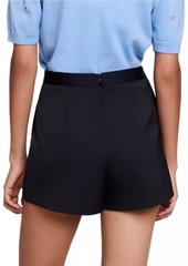 Maje Straight-Fit Pleated Shorts