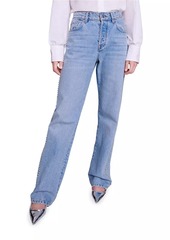 Maje Straight-Leg Studded Jeans
