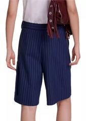 Maje Striped Bermuda Shorts