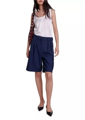 Maje Striped Bermuda Shorts