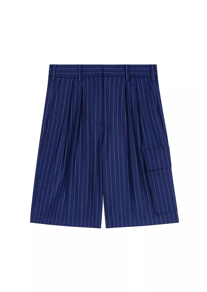 Maje Striped Bermuda Shorts