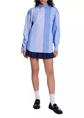 Maje Striped Patchwork Shirt